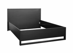 Tweepersoonsbedden|Bed Rosie 140x200cm - melamine  - nox zwart