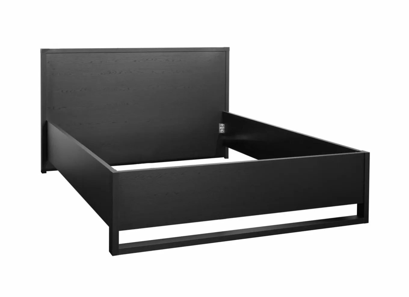 Tweepersoonsbedden|Bed Rosie 160x200cm - melamine - nox zwart