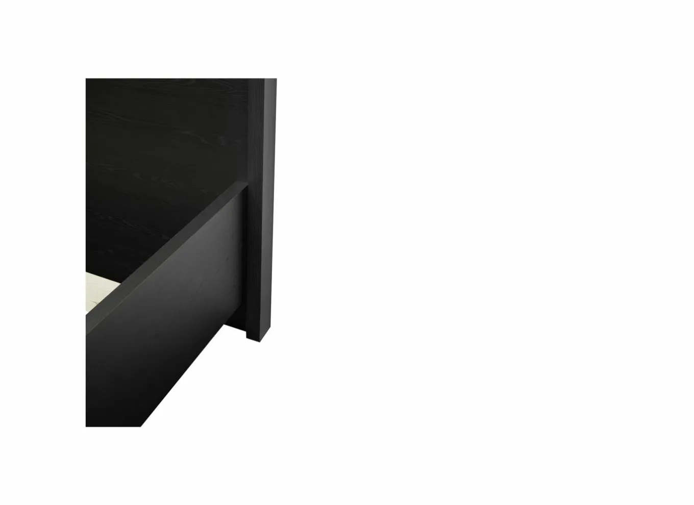 Tweepersoonsbedden|Bed Rosie 160x200cm - melamine - nox zwart