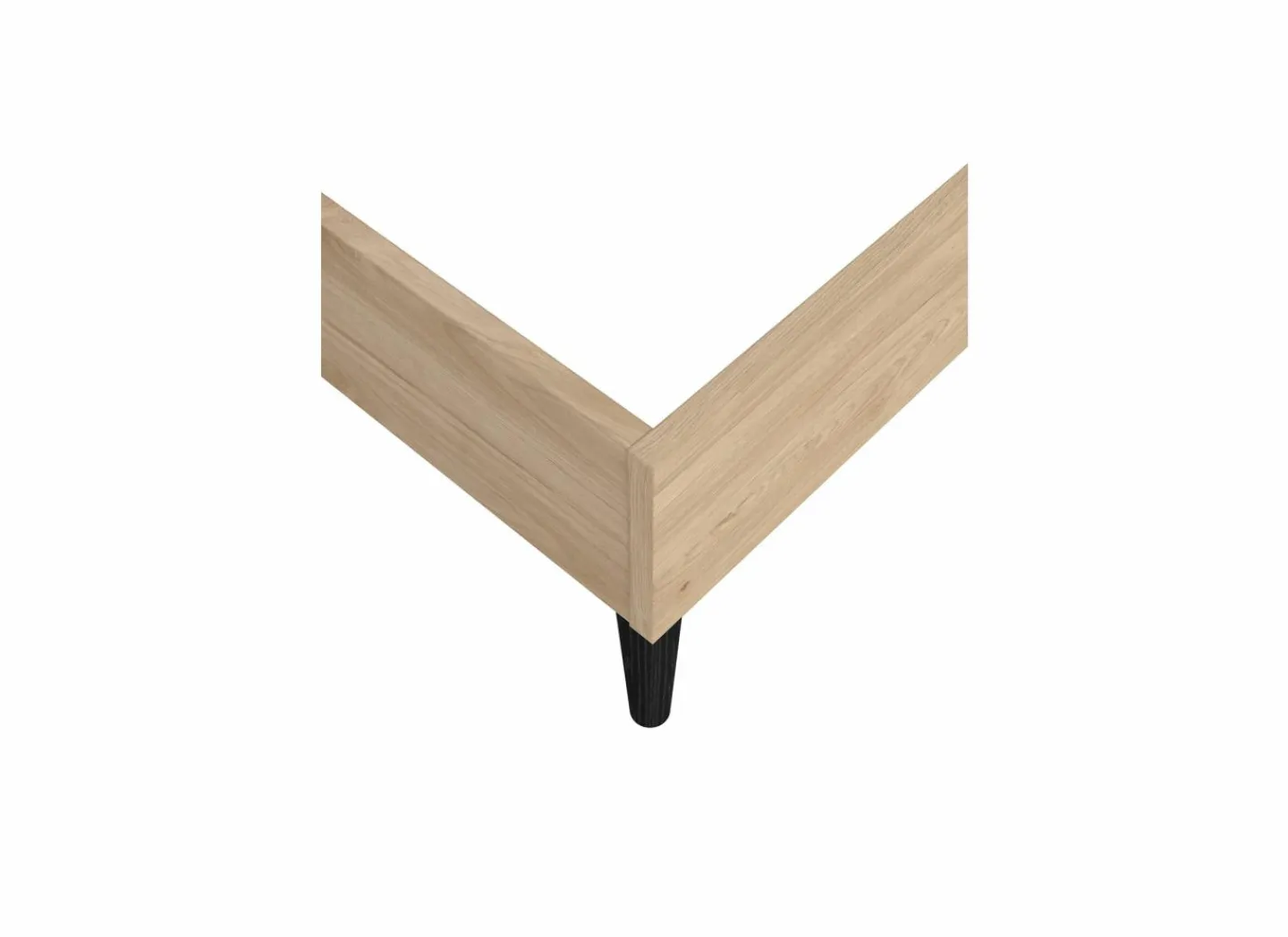 Bed Ry 140x200cm - decor - bruin & zwart- Tweepersoonsbedden