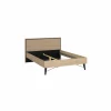 Bed Ry 160x200cm - decor - bruin & zwart- Tweepersoonsbedden