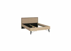 Bed Ry 160x200cm - decor - bruin & zwart- Tweepersoonsbedden