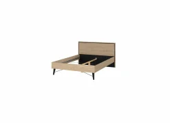Bed Ry 160x200cm - decor - bruin & zwart- Tweepersoonsbedden