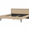 Bed Ry 180x200cm - decor - bruin & zwart- Tweepersoonsbedden