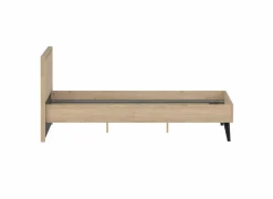 Bed Ry 180x200cm - decor - bruin & zwart- Tweepersoonsbedden