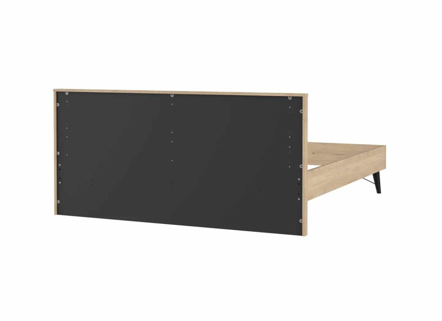 Bed Ry 180x200cm - decor - bruin & zwart- Tweepersoonsbedden