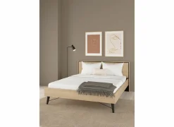 Bed Ry 180x200cm - decor - bruin & zwart- Tweepersoonsbedden