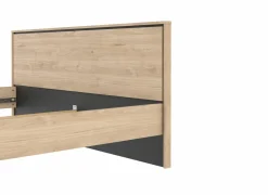 Bed Ry 180x200cm - decor - bruin & zwart- Tweepersoonsbedden