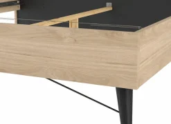 Bed Ry 180x200cm - decor - bruin & zwart- Tweepersoonsbedden