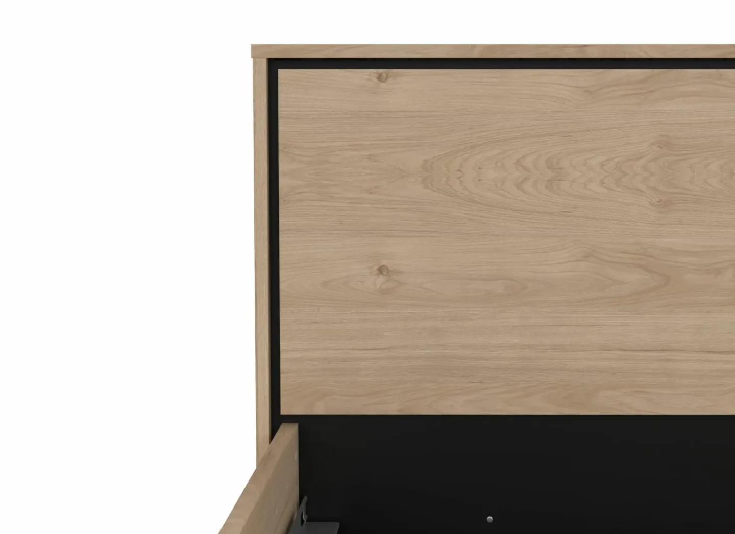 Bed Ry 180x200cm - decor - bruin & zwart- Tweepersoonsbedden