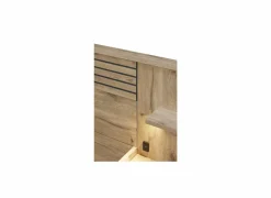 Tweepersoonsbedden|Bed Tanya 160x200cm - decor - canyon oak & elegant black