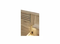 Bed Tanya 140x200cm - decor - canyon oak & elegant black- Tweepersoonsbedden