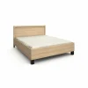 Tweepersoonsbedden|Bed Tessa 160x200cm - melamine - zand eik