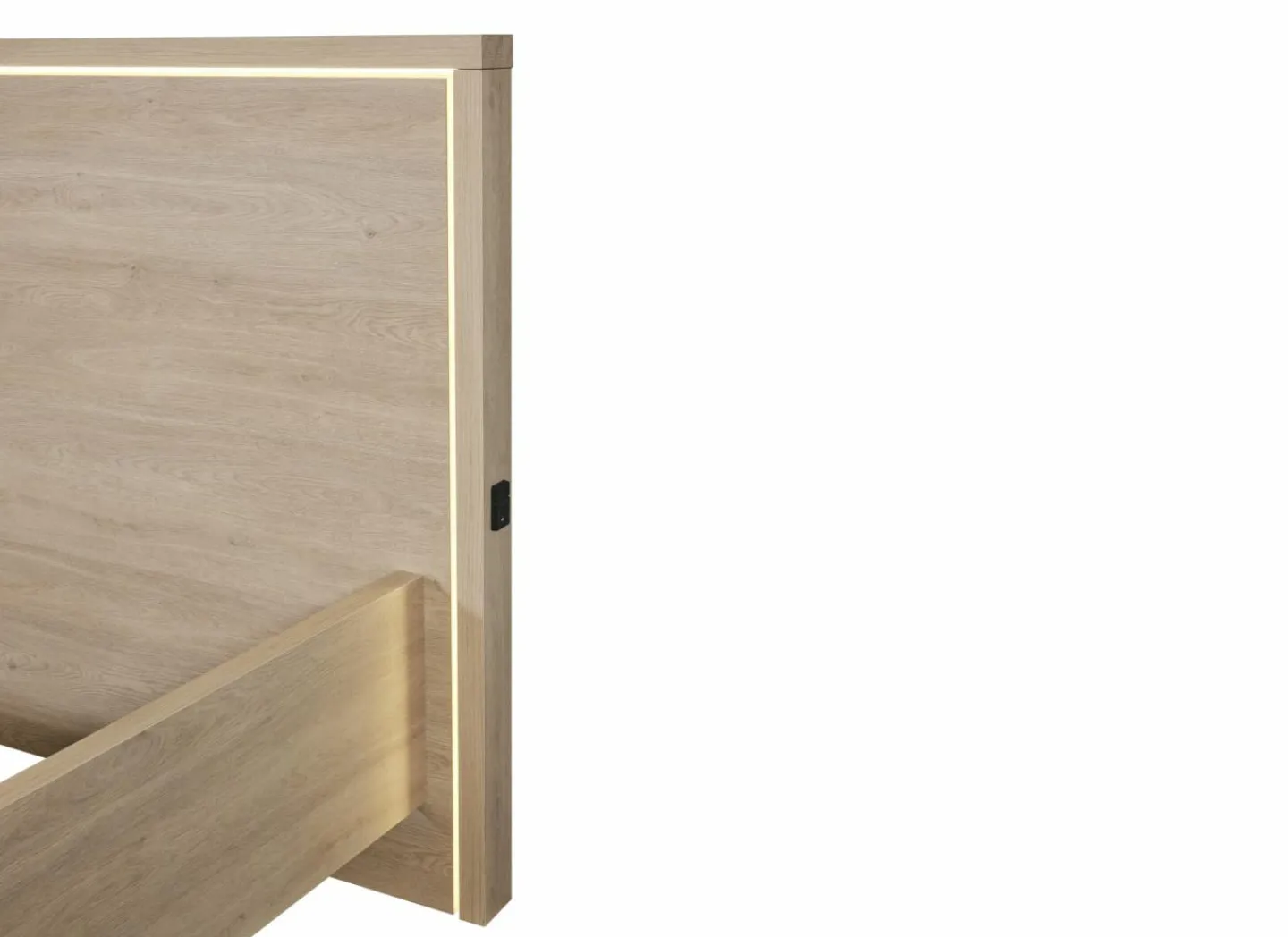 Bed Udine 180x200cm - decor - urban oak- Tweepersoonsbedden