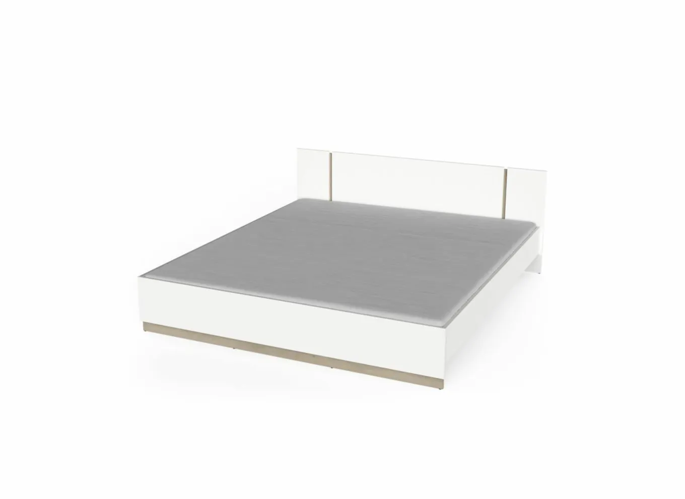 Tweepersoonsbedden|Bed Watson 180x200cm - decor - kronberg eik & wit