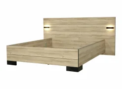 Bed 180x200cm - decor - Franse eik- Tweepersoonsbedden