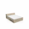 Demeyere Bed 160x200cm - decor - kronberg eik met opbergruimte- Tweepersoonsbedden
