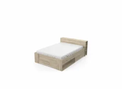 Demeyere Bed 140x200cm - decor - kronberg eik met opbergruimte- Tweepersoonsbedden