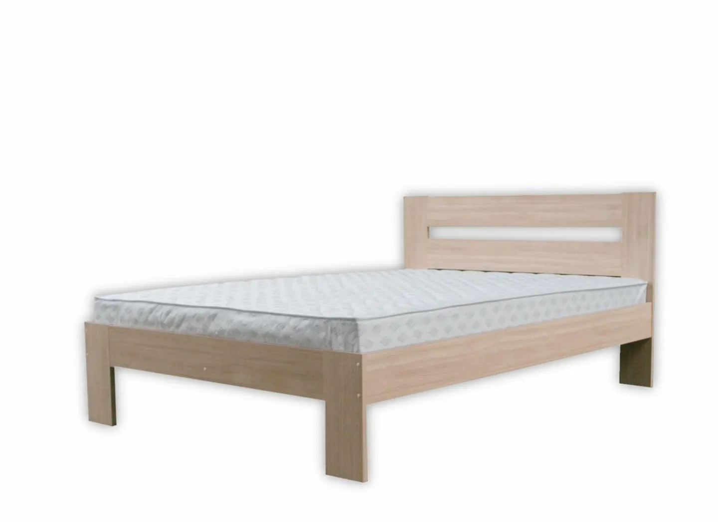 Bed 120x200cm - decor - sonoma met matras en bodem- Eenpersoonsbedden|Compleet Bed