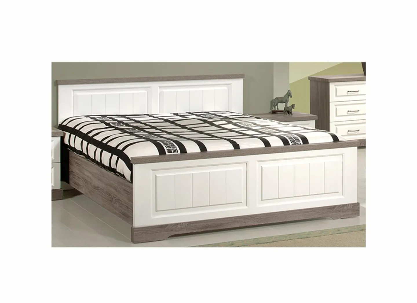 Bed 180x200cm - decor - truffel & porcelein- Tweepersoonsbedden