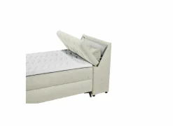 Bedbox Atlantis 120x200cm - stof - ivoor met opbergruimte- Compleet Bed|Boxsprings