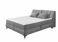 Bedbox Atlantis 180x200cm - stof - donkergrijs met opbergruimte- Compleet Bed|Boxsprings