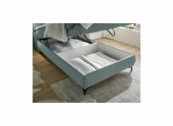 Compleet Bed|Boxsprings|Bedbox Atlantis 120x200cm - stof - munt met opbergruimte