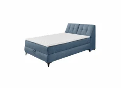Compleet Bed|Boxsprings|Bedbox Atlantis 140x200cm - stof - blauw met opbergruimte
