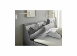 Bedbox Atlantis 140x200cm - stof - grijs met opbergruimte- Compleet Bed|Boxsprings