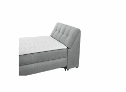 Compleet Bed|Boxsprings|Bedbox Atlantis 120x200cm - stof - grijs met opbergruimte