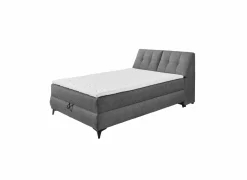 Bedbox Atlantis 140x200cm - stof - antraciet met opbergruimte- Compleet Bed|Boxsprings