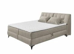 Bedbox Atlantis 180x200cm - stof - zand met opbergruimte- Compleet Bed|Boxsprings