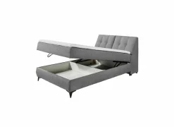 Bedbox Atlantis 140x200cm - stof - donkergrijs met opbergruimte- Compleet Bed|Boxsprings