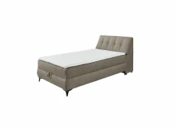 Compleet Bed|Boxsprings|Bedbox Atlantis 120x200cm - stof - espresso met opbergruimte