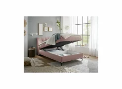 Bedbox Atlantis 120x200cm - stof - flamingo met opbergruimte- Compleet Bed|Boxsprings