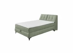 Bedbox Atlantis 140x200cm - stof - olijf met opbergruimte- Compleet Bed|Boxsprings