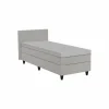Bedbox BOX53  80x200cm - stof - taupe- Eenpersoonsbedden|Eenpersoonsbedden