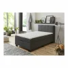 Bedbox BX1620  120x200cm - stof - antraciet met opbergruimte- Compleet Bed|Boxsprings