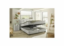 Bedbox Nagol A 160x200cm - stof - beige met opbergruimte- Compleet Bed|Tweepersoonsbedden