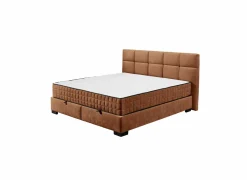 Bedbox Nagol A 160x200cm - stof - cognac met opbergruimte- Compleet Bed|Tweepersoonsbedden
