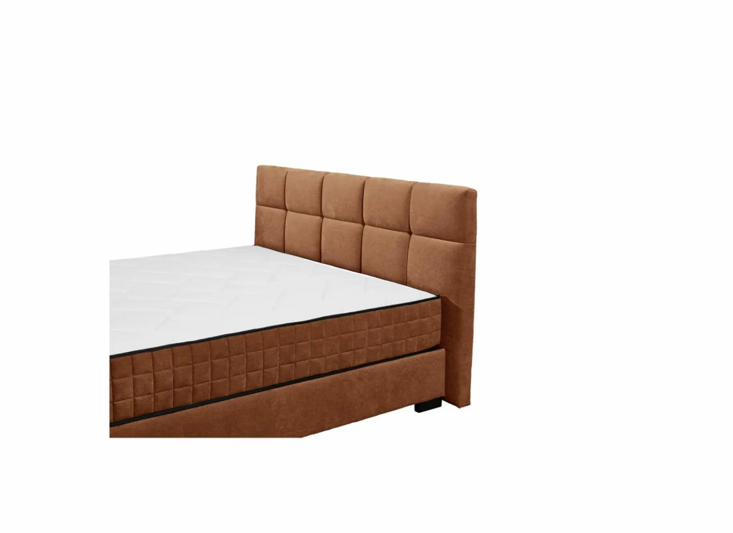 Bedbox Nagol A 160x200cm - stof - cognac met opbergruimte- Compleet Bed|Tweepersoonsbedden