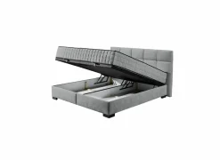 Bedbox Nagol A 180x200cm - stof - antraciet met opbergruimte- Compleet Bed|Tweepersoonsbedden