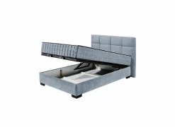 Bedbox Nagol A 140x200cm - stof - blauw met opbergruimte- Compleet Bed|Tweepersoonsbedden