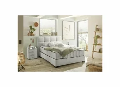 Bedbox Nagol A 140x200cm - stof - beige met opbergruimte- Compleet Bed|Tweepersoonsbedden