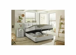 Bedbox Nagol A 140x200cm - stof - beige met opbergruimte- Compleet Bed|Tweepersoonsbedden