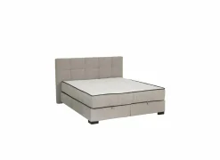 Bedbox Nagol A 160x200cm - stof - zilver met opbergruimte- Compleet Bed|Tweepersoonsbedden