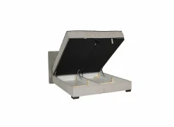 Bedbox Nagol A 160x200cm - stof - zilver met opbergruimte- Compleet Bed|Tweepersoonsbedden
