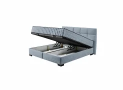 Compleet Bed|Tweepersoonsbedden|Bedbox Nagol A 160x200cm - stof - blauw met opbergruimte