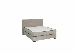 Compleet Bed|Tweepersoonsbedden|Bedbox Nagol A 140x200cm - stof - zilver met opbergruimte