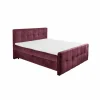 Bedbox Valetta 180x200cm - stof - bordeaux met opbergruimte- Compleet Bed|Boxsprings